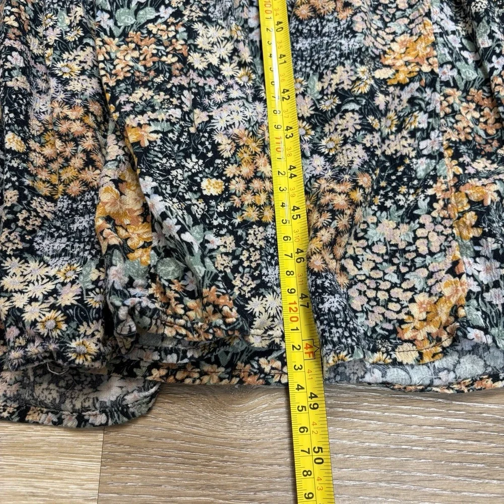 American Eagle Lace Tiered Floral Maxi Dress Women XS Multi Boho Prairie Cottage